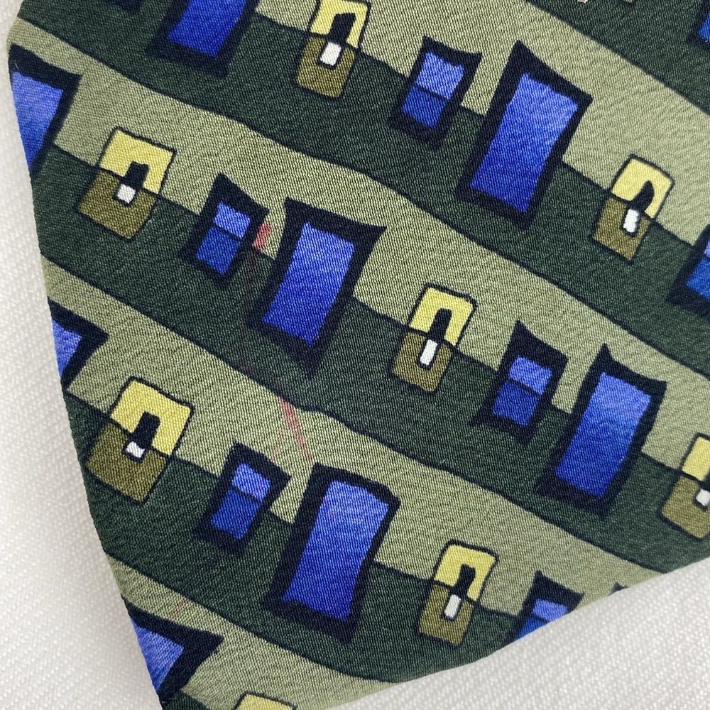 Grateful Dead Doorways And Splices Fifth Set Gray & Blue Print Silk Tie - Picture 3 of 6